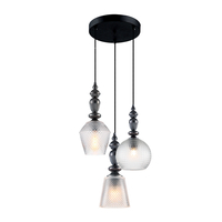 Edit Hirst 3 Light Glass Cascade Ceiling Pendant - Pewter