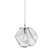 Edit Ice Glass Ceiling Pendant Light - Chrome