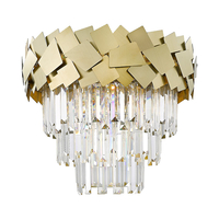 Edit Jazz Flush Ceiling Light - Gold & Clear