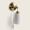 Edit Majestic Wall Light with Plug - White