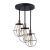 Edit Manufacture 3 Arm Semi-Flush Ceiling Light - Black and Copper