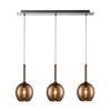 Edit Milton 3 Light Glass Bar Ceiling Pendant - Copper