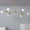 Edit Moonlight 6 Arm Semi-Flush Ceiling Light - Gold