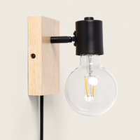 Edit Moroni Wall Light with Plug - Black