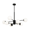 Edit Orb 8 Arm Ceiling Pendant Light - Black & White