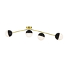 Edit Orbit 4 Light Flush Ceiling Light - Black & Gold
