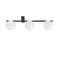 Edit Pik 3 Light Semi-Flush Ceiling Light - Black