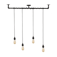 Edit Pipe 4 Light Bar Ceiling Pendant - Black