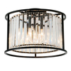 Edit Saskia Flush Ceiling Light - Black & Crystal