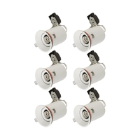 Edit Slimline Deep Recessed IP65 Fire Rated Fixed Downlight - Matt White - Pack of 6
