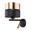 Edit Soho Wall Light with LED Reading Light - Black & Gold