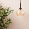 Edit Stripe Glass Ceiling Pendant Light - Amber