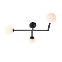 Edit Tinsley 3 Light Semi-Flush Ceiling Light - Black