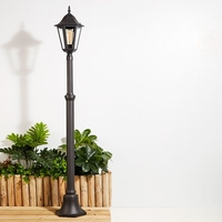 Edit Traditional Lamp Post - Black