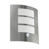 Eglo City Outdoor Flush Wall Light with PIR Sensor - Stainless Steel