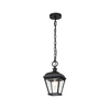 Elstead Bayview Medium Pendant Porch Lantern - Black with Clear Bevelled Glass