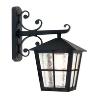 Elstead Canterbury Outdoor Hanging Lantern Wall Light - Black