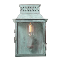 Elstead Lambeth Palace Half Lantern Outdoor Wall Light - Verdigris