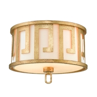 Elstead Lemuria Motif Flush Ceiling Light - Gold