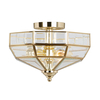 Elstead Old Park 2 Light Semi-Flush Ceiling Light - Polished Brass