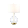 Elstead Orb Table Lamp - Aged Brass with White Shade