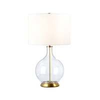 Elstead Orb Table Lamp - Aged Brass with White Shade