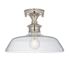 Endon Barford Semi-Flush Ceiling Light - Clear