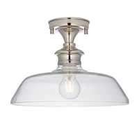 Endon Barford Semi-Flush Ceiling Light - Clear