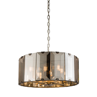 Endon Clooney Large Glass Ceiling Pendant Light - Smoked