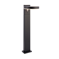 Endon Ebro Solar LED Outdoor Bollard Light with PIR Sensor - Black