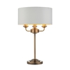 Endon Highclere 3 Light Table Lamp - Antique Brass