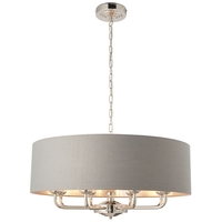 Endon Highclere 8 Light Ceiling Pendant Light - Charcoal