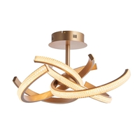 Endon Lorenzo LED Semi-Flush Ceiling Light - Satin Gold