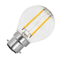 Envirolight 2W Warm White 250lm LED Decorative Filament Golfball Bulb - Bayonet Cap