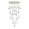 Erin 19 Light Cluster Ceiling Pendant - Polished Chrome