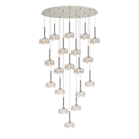 Erin 19 Light Cluster Ceiling Pendant - Polished Chrome
