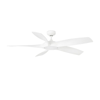 Faro Barcelona Cocos LED Ceiling Fan with Light and Remote Control - Matt White