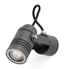 Faro Barcelona Lit Outdoor Wall Mounted Spotlight - Dark Grey