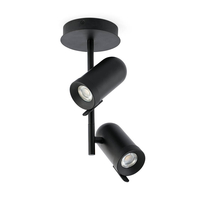 Faro Barcelona Orleans 2 Light Ceiling Spotlight - Matt Black