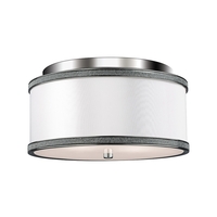 Feiss Pave Flush Ceiling Light - Polished Nickel