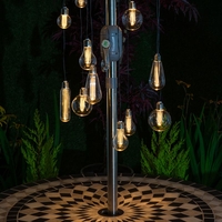 Filament Battery Operated LED Festoon Spiral Chandelier - 15 Lights