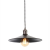 Forum Diner Easy Fit Large Ceiling Pendant Shade - Matt Black