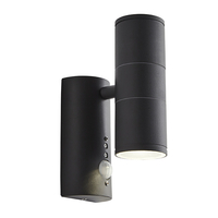 Forum Islay Coastal Outdoor Up & Down Wall Light with PIR Sensor - Anthracite