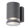 Forum Lens Outdoor Wall Light with Dusk to Dawn Sensor - Anthracite