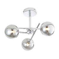 Forum Lindos 3 Arm Semi-Flush Ceiling Light - Chrome