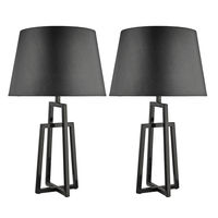 Geo Table Lamps – Grey – Set of 2