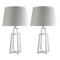 Geo Table Lamps – White – Set of 2