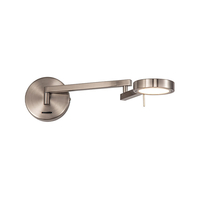 Georgann Single Light 8w LED Double Swing Adjustable Wall Fitting in a Satin Nickel Finish