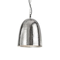 Hammered Metal Pendant - Bell – Polished Nickel