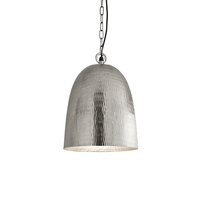 Hammered Metal Pendant - Standard Bell - Matt Nickel